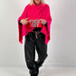 Poncho Pullover Model "Soul Warmer" - pink