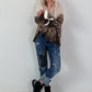 Tuniek met luipaardprint - luipaard-beige