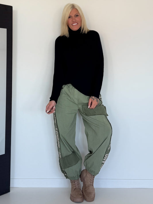 Basic Rollkragenpullover - marine