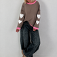 Sweatshirt mit trendigen Herzelementen - taupe