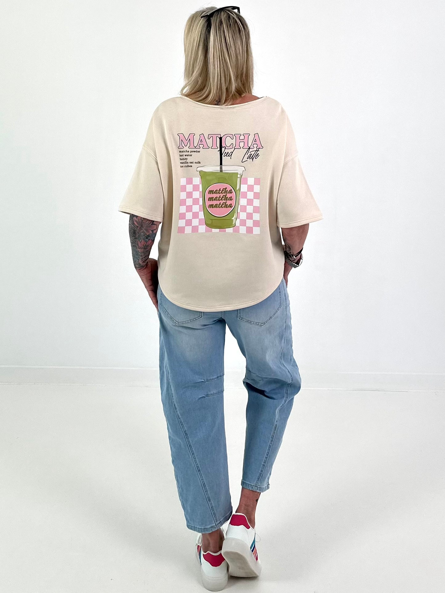 Sweat T-shirt Matcha - beige