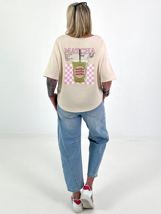 Sweat T-Shirt Matcha - beige