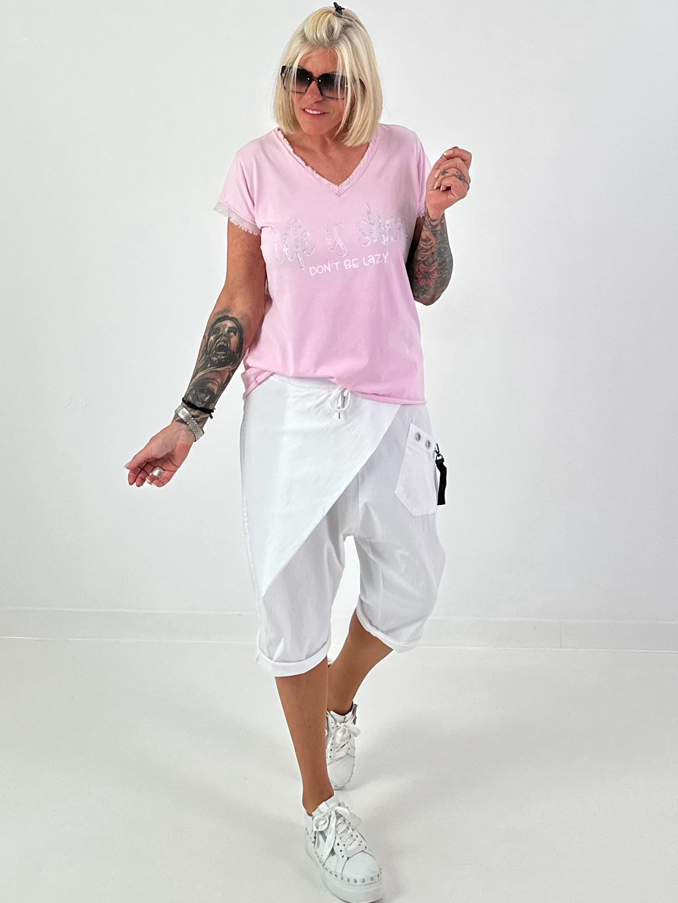 T-Shirt Life Is Short - Pink