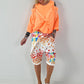 Tunika mit integrierten Top - neonorange