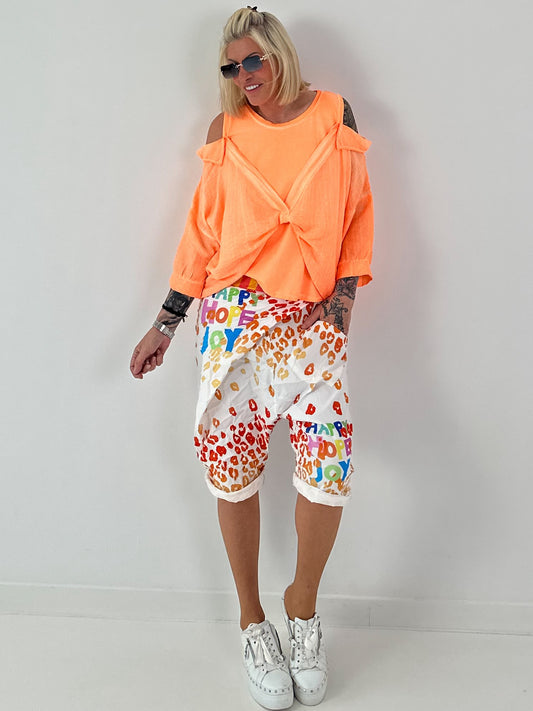 Tunika mit integrierten Top - neonorange