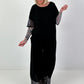 Wide-leg linen trousers - black