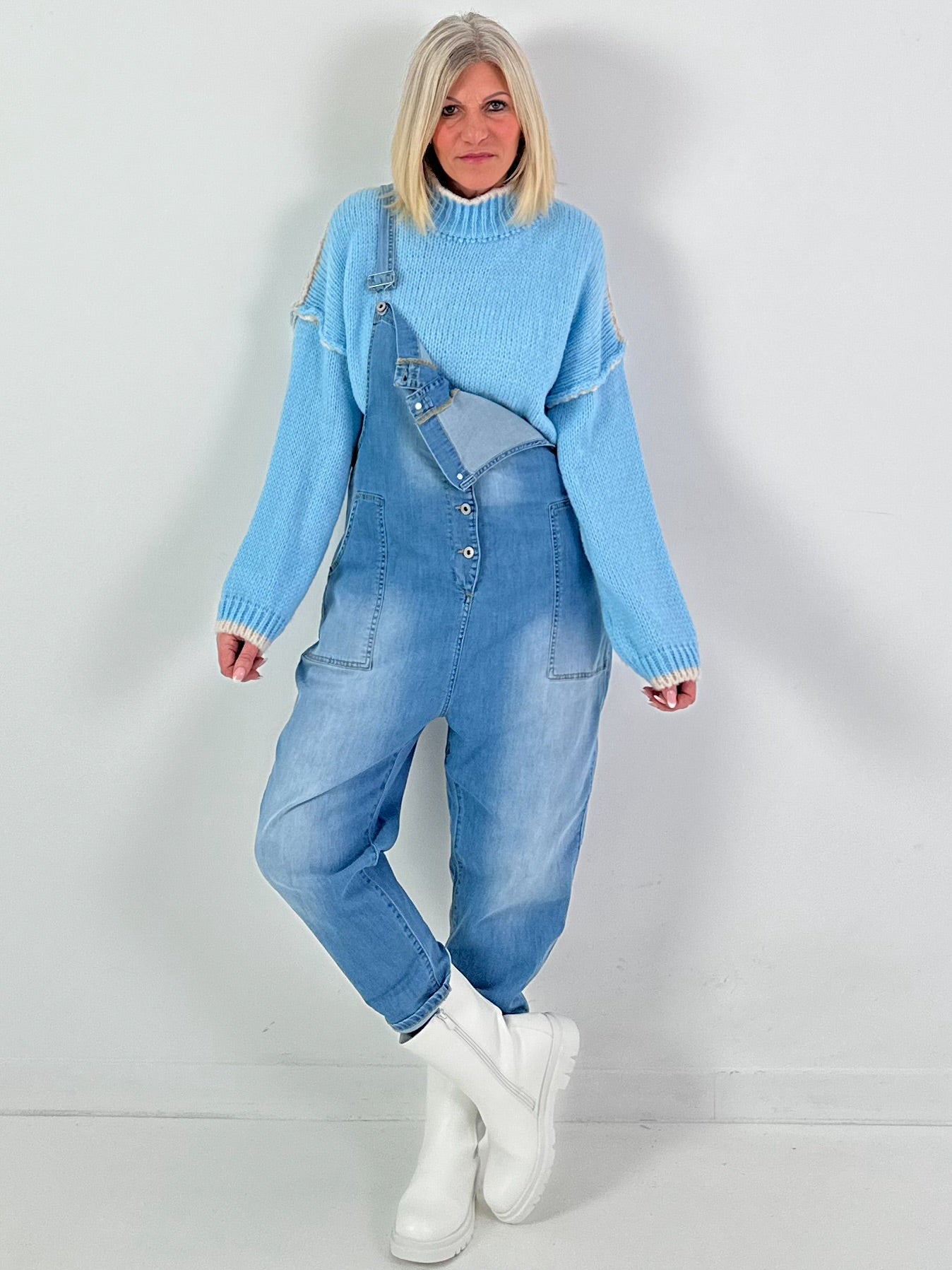 Jeans Latzhose Modell "Blue Over" - denim