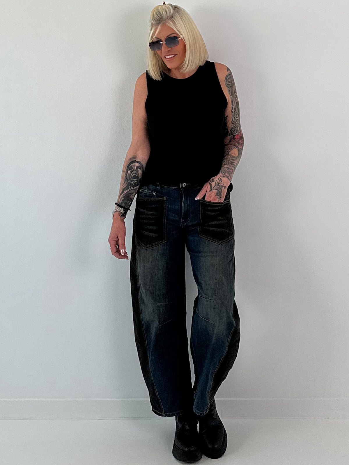 Rib Tank Top - Black