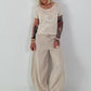 T-Shirt mit transparenten Pailletten - beige