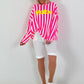 Sweater Malibu - neon pink-white
