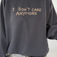 Sweater I Don´t Care Anymore - anthrazit