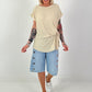 Blouse met strikknoop aan de zijkant - beige