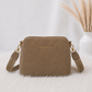 Crossbody-Bag in Wildleder-Optik - taupe