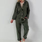 Jacke mit goldenen Nieten-Details - oliv