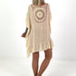 Ibiza Tunic with Crochet Insert - beige