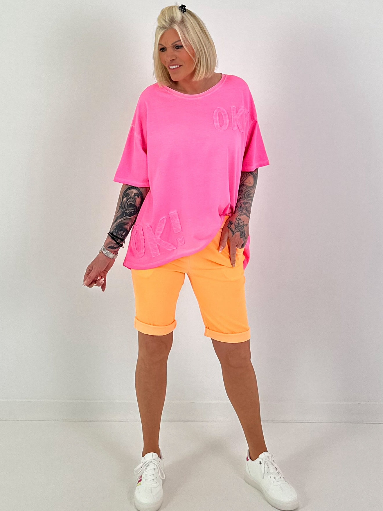 T-Shirt OK! - neonpink