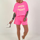 Two-piece set Amour - neon pink