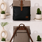 Backpack in Vintage Leather Look - Black - Soil