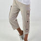 Broek met veteroogjes - beige