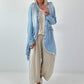 Oversized Leo Linen Military Coat - Khaki