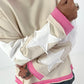 Sweatshirt mit trendigen Sternelementen- beige