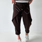 Sweatshirt Hose mit lässigen Details - schoko