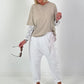 Round-neck T-shirt - beige