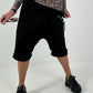Baggy Short mit Überwurf und Tasche mit Details - schwarz