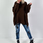 Oversized sweater model "Snuggle Arctic" - mocha