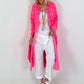 Long Muslin Blouse - neon pink
