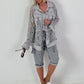 Jeansjacke mit floralem Netzeinsatz - grau ( lieferbar ab 26.05.26)