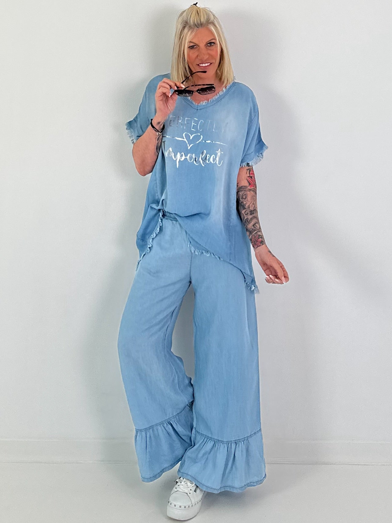 Jeansshirt Perfectly Imperfect - hellblau