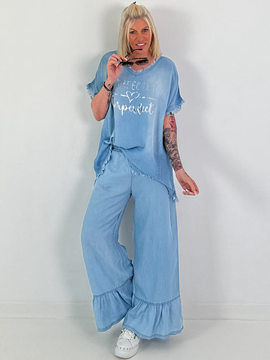 Jeansshirt Perfectly Imperfect - hellblau