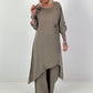 Two-piece linen set - taupe