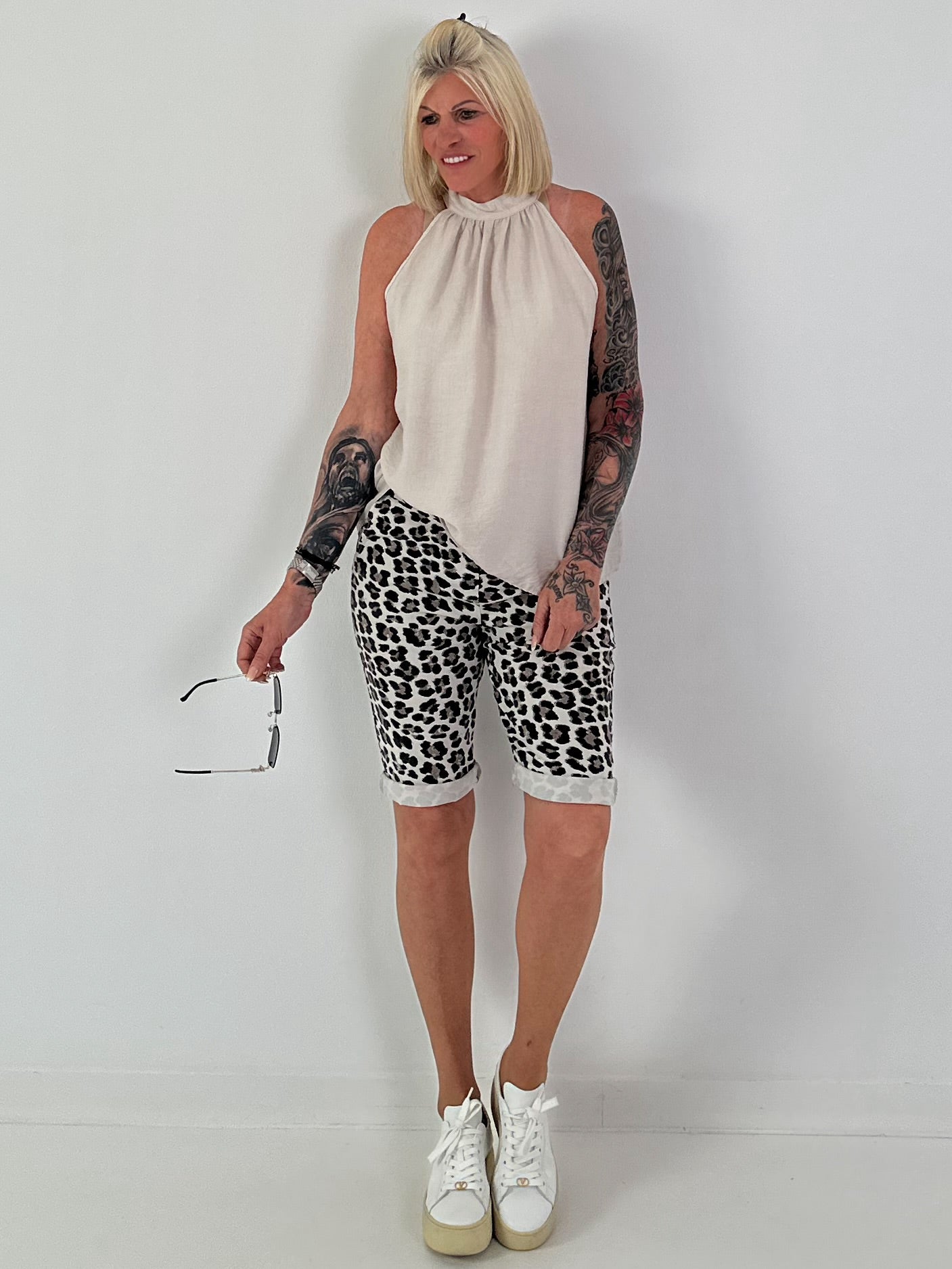 Neckholder Top -beige