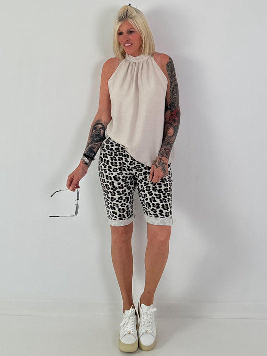 Neckholder Top -beige