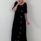 T-Shirt Kleid mit Ösen -schwarz