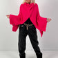 Poncho Pullover Model "Soul Warmer" - pink