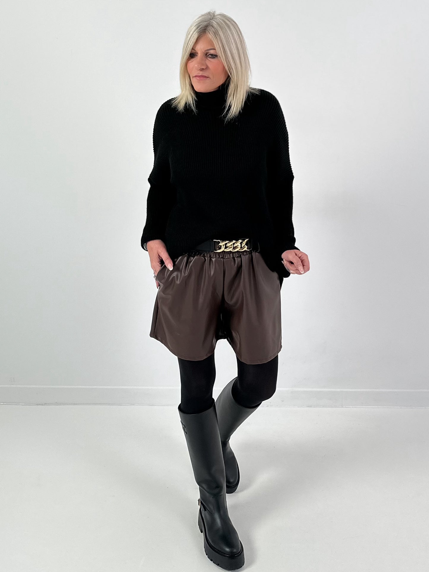 Oversized sweater model "OPHELIA" - mocha