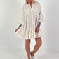 Tunic/Dress with Floral Pattern - Beige