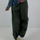 Pants with elastic waistband - olive