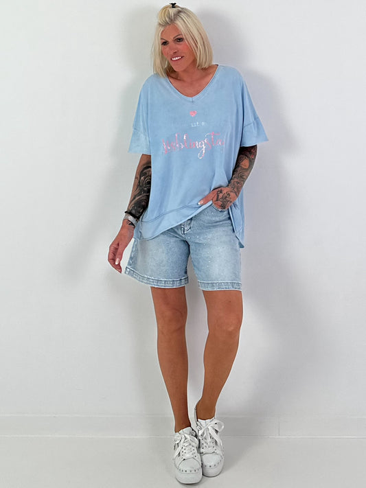 Shirt Lieblingstag - hellblau