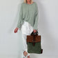 Sweatshirt Baggy mit aufgesetzten Taschen - weiss