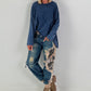 Oversized Shirt stone washed - blau