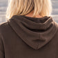 Ribbed hoodie - mokka