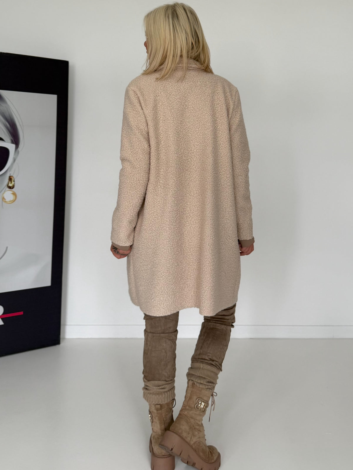 Bouclé Mantel - beige