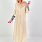 Ibiza Kleid mit Häkeleinsätzen - beige