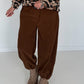 Baby corduroy harem pants Hope - chocolate