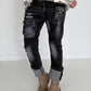 Jeans Fashion Smiley - used-black