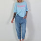Oversized Shirt Sunset - hellblau
